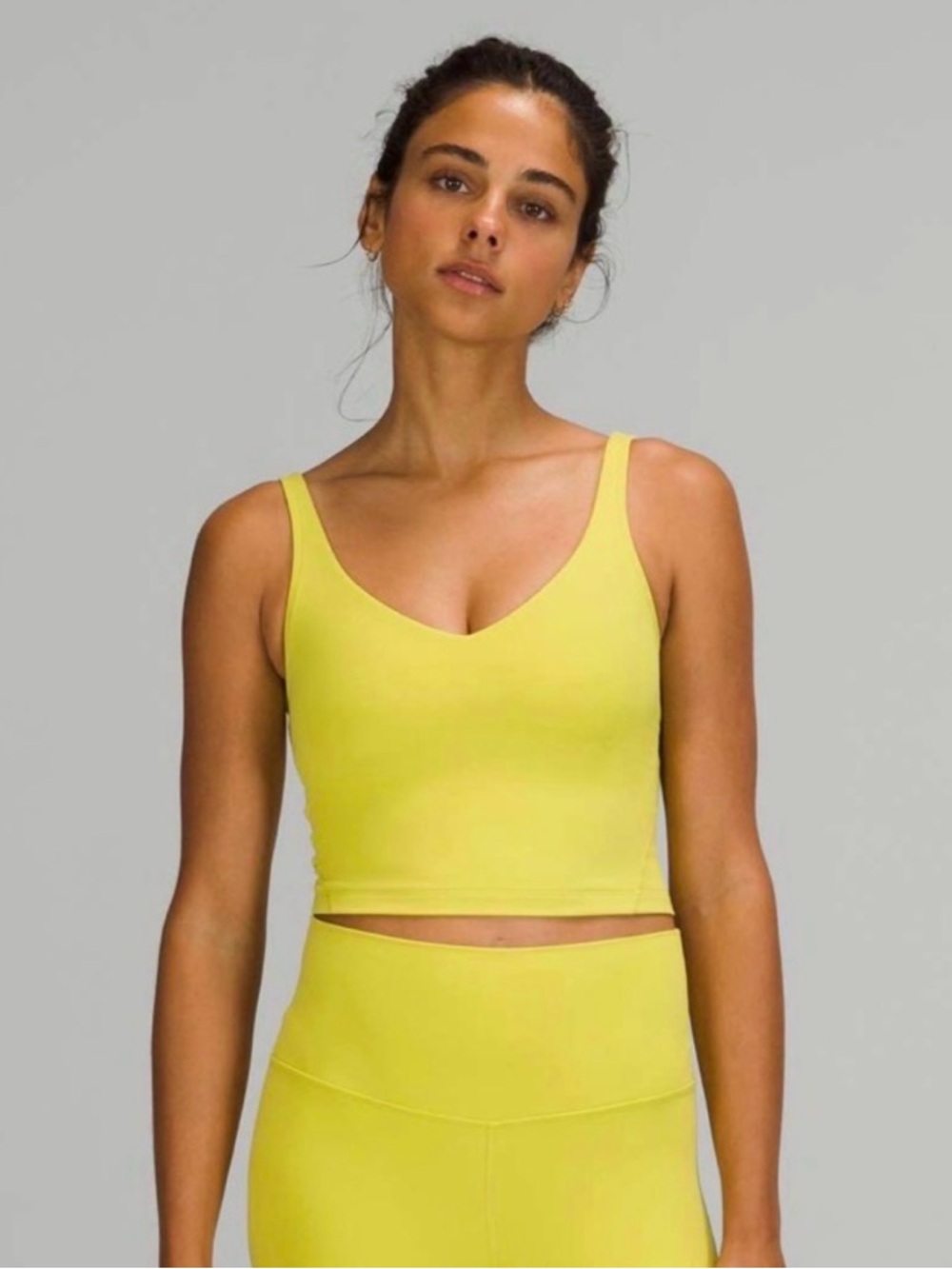 LULULEMON CROPPED ALIGN TANK YELLOW